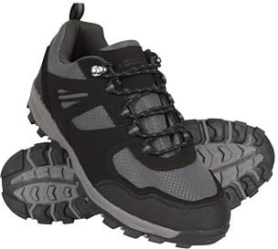 Mountain Warehouse McLeod Wide Fit Lightweight Mens Shoes Jet Black 6
