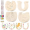 Mecctuck Hufeisen Holz, 41 Stück Bastelset Kinder, Deko Kindergeburtstag, Hufeisen Bastelset mit Diamant Abziehbilder Aquarellstift Glitzerband, Holz Hufeisen Bastelsets für Kinder DIY Party Hochzeit