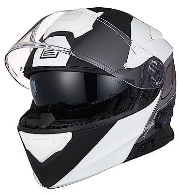 ORIGINE Motorradhelm Bluetooth Klapphelm Integralhelm Mit Doppelvisier ECE 2206