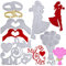 BETESSIN 5 Set Stanzschablonen Hochzeit Prägeschablonen Cutting Dies Stanzformen für DIY Scrapbooking Herstellung Karten Handwerk Geschenk