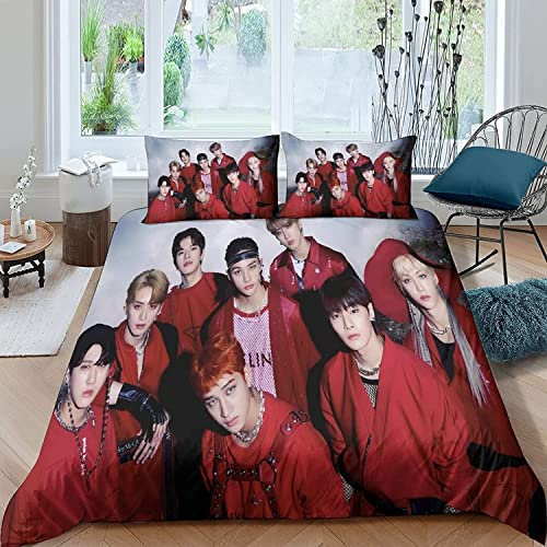 Zbeiba Bettwäsche 135x200 cm,Strey Kids Bettbezug Kissenbezüge 3D Bedrucktes Bettwäsche-Set auf Weiches Mikrofaser-Baumwolle für Teenager Erwachsene(KZ5,135x200+2 * 80x80)