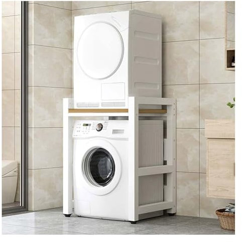 LYGBDSS Meuble étagère de Rangement Dessus Machine à Laver,Kit d'empilage pour Machine à Laver et sèche-Linge,pour Salle de Bain Cuisine Balcon buanderie,capacité de Charge 400 kg