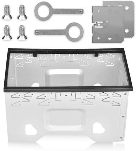 BNGXR Plancia Autoradio 2 Din Metallo Telaio, Telaio Montaggio Doppio Din, Universale Gabbia Autoradio con Cornice per Stereo Due Din, Lettore Dvd per Auto, Navigazione GPS
