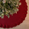 DEMIUKO Jupe de Sapin de Noël 48 inch 122cm Rouge Couvre-Pied Jupe Tricotée pour Sapin De Noël Tapis de l'arbre de Xmas Cache Pied Sapin de Noel pour Décorations de Noel Maison