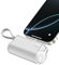SHARGE Flow Mini Power Bank 5000 mAh Tragbare Powerbank mit austauschbarem Steckeradapter Backup Akkupack für iPhone 16/15/14 AirPods Weiß