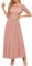 Daisyaner Abend Langes Paillettenkleid für Hochzeit V-Ausschnitt Glitter Chiffon Cocktailkleid Elegantes Kleid Halbe Ärmel Spitzenkleid Graduierung Ballkleider