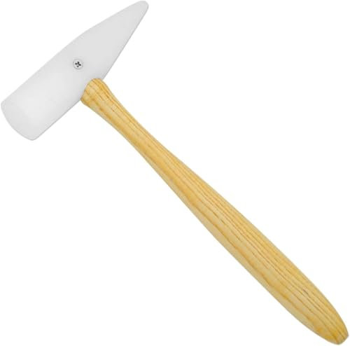 Nylon Wedge Hammer for Jewellery Making, Non-Marking, Non Marring, Domed and Wedge, Metal Forming, Wooden Handle PTL®