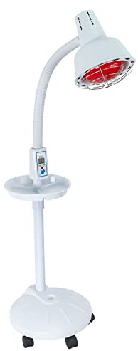 Begoniape Lampe infrarouge 275 W - Lampe chauffante réglable avec minuterie et roues - Lumière infrarouge pour soulager la douleur - Compartiment de rangement - Dix niveaux de température