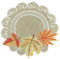 Tischläufer Tischdecke Mitteldecke Deckchen Leinen-Optik Herbst Blätter Grün (ca. 20 cm rund)