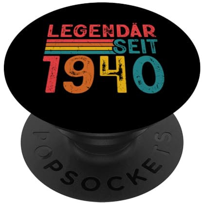 Legendär Seit 1940 Retro Mann Frau Deko 85. Geburtstagsshirt PopSockets Klebender PopGrip