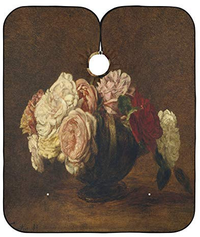 Roses In A Bowl Barber Cape Adjustable Haircut Capes Lightweight Beard Bib For Salon Barbershop Beauty Shops 140X168Cm