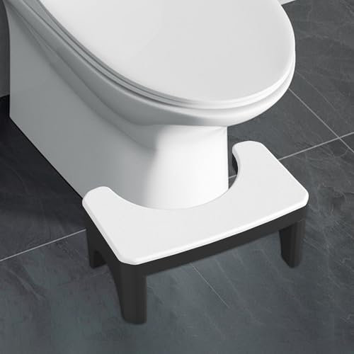 PORFOYO Sgabello Per WC, 38x22x17cm, Poggiapiedi Adulti, WC, Bagno, Adulti, Stitichezza, Anziani