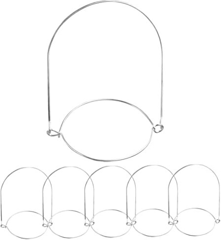 Alipis 6pcs Stainless Steel Mason Jar Hook Handles Wide Mouth Canning Jar Hangers 304 Metal Wire Handles Compatible 70mm Lids for Hanging Glass Storage and Preserving