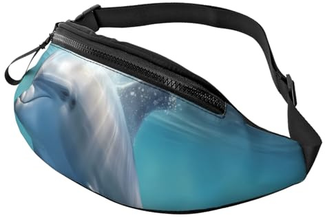 Winter The Delphin Bauchtasche für Herren und Damen, modisch, zum Laufen, wasserdicht, Crossbody-Tasche, Überall, Gürteltasche mit verstellbarem Riemen, Sport-Hüfttasche für Reisen