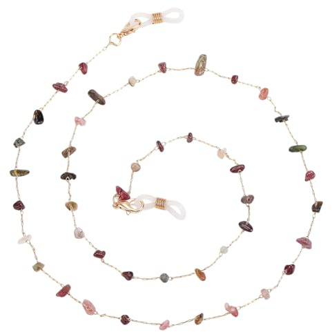 GORGECRAFT Edelstein Brillenkette Naturstein Kristallperlen Metalllegierung Glieder Sonnenbrillenhalter Um Ketten Riemen Lanyard Aufhänger Halskette Für Brillen Brillen Schmuck Damen