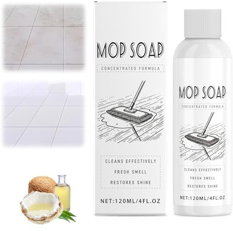 Highly Scented Mop Soap, 2025 Upgrade Floor Cleaner, Residue Free Surface Cleaner, Floor Cleaner Liquid, whit Clean Shine Technology for Laminate, Tile, Wood, Patio, Pressure Washer and More (1)