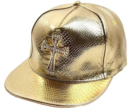 Hip Hop Mütze Gold Rapper Snapback Cap Totenkopf Kreuz Kappen 80er 90er Jahre Baseball Cap Streetwear Zubehör Für Herren Damen