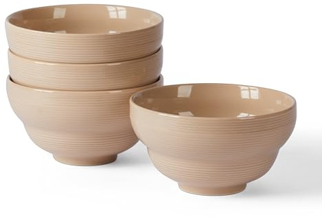 Jiwoo Müslischalen Bowl Schüssel 4er Set, 760ml Suppenschalen Dessertschalen für Nudeln, Salat, Obst, EIS, Keramik Bowl Schüssel mikrowellen spülmaschinengeeignet