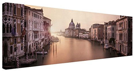 Bilderwelten Leinwandbild - Abendstimmung in Venedig - Panorama Quer, 40cm x 120cm
