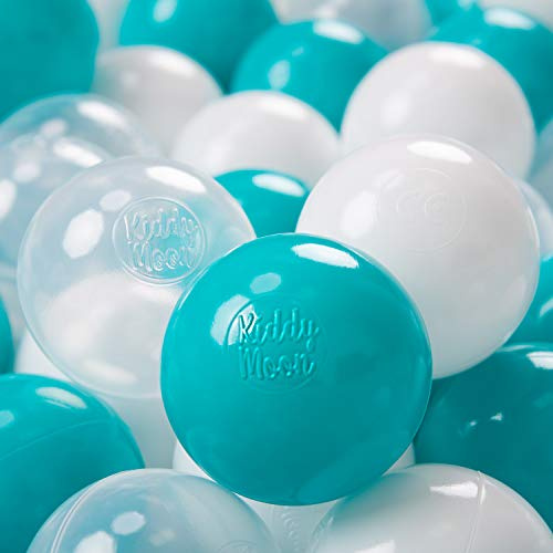 KiddyMoon Balles Colorées Plastique ∅7Cm pour Piscine Enfant Bébé Fabriqué en EU