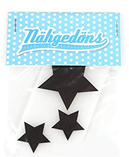 Nähgedöns.de Sternenfamilie | Reflektierendes Bügelbild | Reflektor | Reflektorfolie zum Aufbügeln | 5 cm Schwarz