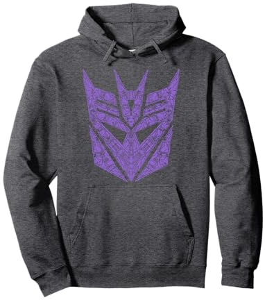 Transformers Decepticons Purple Icon Filled Logo Pullover Hoodie