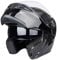 Helm für Motorräder Full-Face Motorcycle Helmet Tragbarer Integralhelme Flip-up Motorradhelm Zertifizierung von DOT (Gloss schwarz, L)