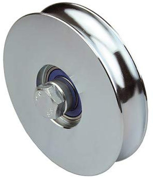 DOJA Industrial | Schiebetür Rad | 1 Stück | 100mm x 20mm | Stahl | Schiebetor Rolle | Rädern fuer Schiebetüren | Torrolle/Laufrolle Rolltor | U Nut Kugellager Rollen Raeder | Tor Laufrollen