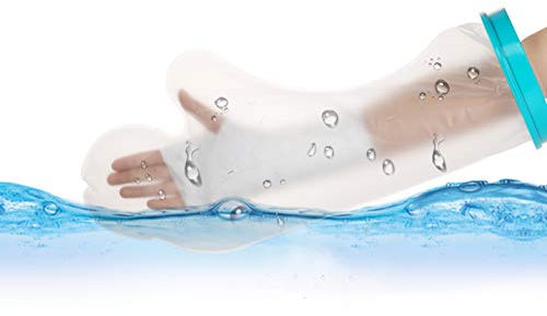 Handgussabdeckung zum Duschen, wasserdichter Gipsschutz Wiederverwendbare Handgelenkstasche mit gegossenem Handgelenk Halten Sie den Verbandguss trocken, Verbandschutz für gebrochen Handhandgelenk