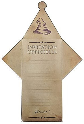 Zauberer-Einladungskarten Kindergeburtstag 8 Stück weiß 29 x 20 cm - Weiß