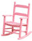 Schaukelstühle Sessel Kinderschaukelstuhl Holz, Outdoor Balkon Veranda Kinderwippe für Jungen Mädchen, Kinderstühle Im Alter Von 3-6 Jahren, Belastbar 80 Kg (Color : Pink)
