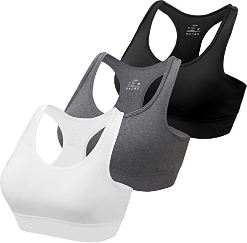 HBselect Sport BH Bustier Damen Bralette Nathloser mit Polstern Sportbekleidung Baumwolle ohne Bügel atmungsaktiv Joggen Yoga Jumping Fitness
