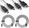 Lioncast 4m PS5 Ladekabel für Playstation 5 Controller 4 Meter Schnell-Ladekabel für Sony PLaystation | Set (2pcs) black/white (1x USB-C auf USB-A & auf USB-C)