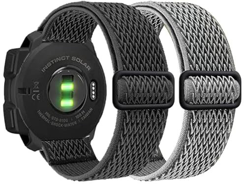 OTOPO Elastische Uhrenarmbänder für Garmin Instinct/2 Solar, 22mm Weiches Dehnbares Nylon Ultraleichtes Armband, Ersatzarmband für Herren und Damen, für Garmin Instinct Tactical/Esports/Solar/Tide