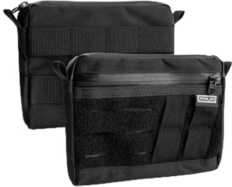 TACTICAL_GEEK Block H Molle Tasche Zusatztasche EDC Pouch Multipurpose Pouch Utility EDC Tasche Rucksack Organizer Tac Pouch Werkzeug Tasche mit Molle System und Patch-Fläche ohne Schultergurt Schwarz