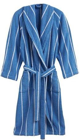 GANT Stripe Bademantel aus Bio-Baumwolle Farbe Blue Bell Größe S