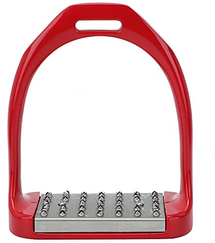 Pssopp Fdit Reiter Steigbügel Aluminium Steigbügel Anti Rutschbügel Erwachsene Reiten Steigbügel Langlebige Englische Steigbügel (Rot)
