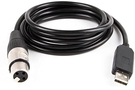 RIDENS Cable de Controlador USB DMX DMX Interfaz Adaptador Etapa de la Etapa de la Etapa Disco DJ DMX512 USB Fiest Lights Beam Freestyler Cable (Size : 3.2ft, Color : Nero)