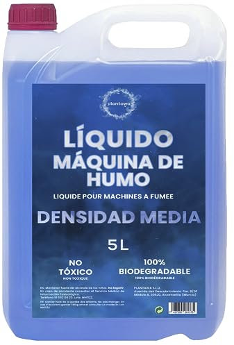 Plantawa Líquido Máquina de Humo 5 Litros: Densidad Media, Profesional Máquina de humo o cañon humo, fog machine, halloween holographic, halloween humo, Fuego Artificial y fuegos artificiales cohetes