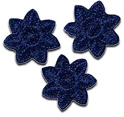 Mono-Quick 3 Sternchen blau - Aufnäher, Bügelbild, Aufbügler, Applikationen, Patches, Flicken, zum aufbügeln, Größe: 1,5 x 1,5 cm