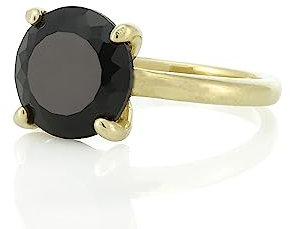 18k Gold Onyx Ring - Schwarzes Band Ring - Schwarzer Diamant Ring - Stein Ring - Goldband für Frauen - Perfekter Cocktail Schmuck - Zarter Ring