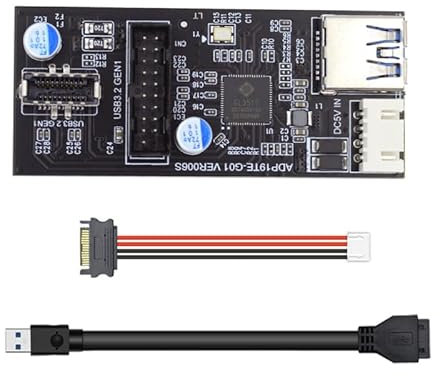 CY Scheda singola 19/20Pin Header a USB 3.0 20Pin & Type-E Dual Ports Femmina Tipo PCBA Adattatore Splitter HUB 5Gbps
