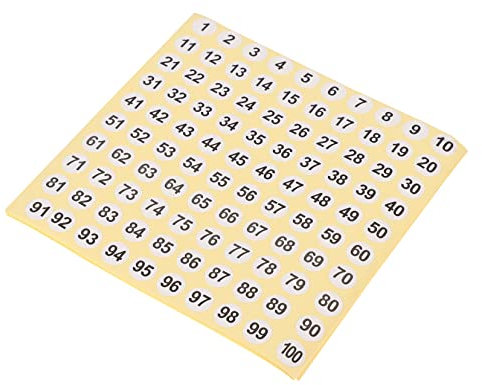 MAGICLULU 100pcs Sticker Label Numbers Personalised Bin Stickers Outdoor Number Round Serial Pasters Easy to Apply Pack
