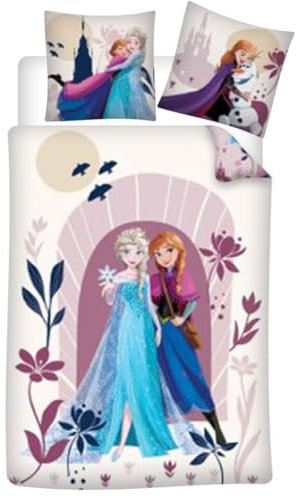 Parure de lit réversible DSN La Reine des Neiges - Anna et Elsa - 140 cm x 200 cm