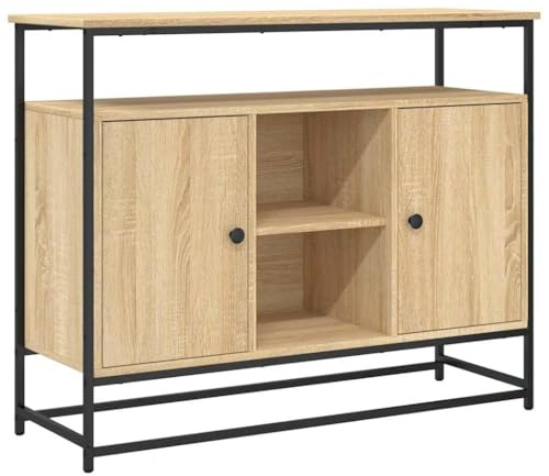 vidaXL Sideboard Sonoma-Eiche 100x35x80 cm Holzwerkstoff