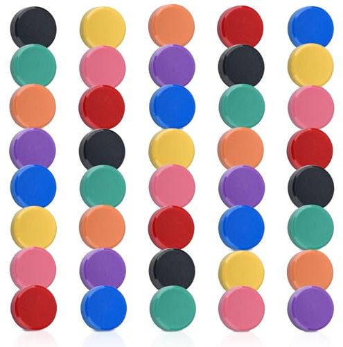 FPMYB 40 Stück Magnete Stark, Magnete für Magnettafel, Kühlschrank, Magnete Klein Bunt, Kühlschrankmagnete für Whiteboard, Pinnwand, Klassenzimmer, Büro, Foto(8 Farben)