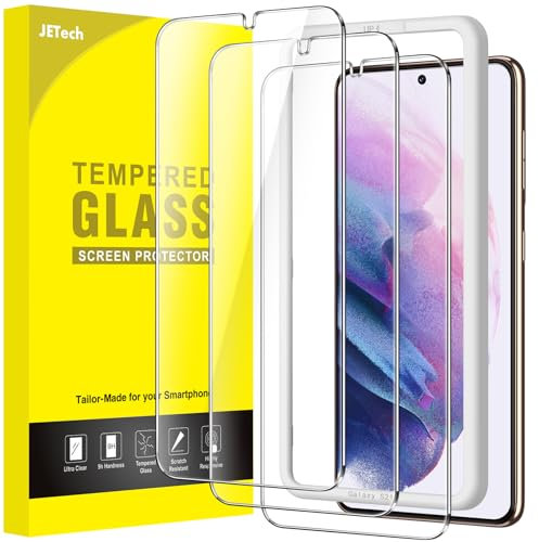 JETech Pellicola Protettiva per Samsung Galaxy S21 5G 6,2 Pollici, Vetro Temperato Film con Installazione Facile Attrezzo, Compatibile ID Impronte Digitali, HD Chiaro, Pacco da 3