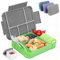 Bugucat Brotdose Kinder mit Fächern 1330ML,Lunchbox Kinder Bento Box Auslaufsicher mit 6 Fächern Besteckset,Vesperdose Frühstücksbox für Mädchen Jungen
