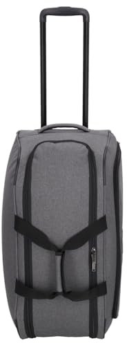 Kenorada Reisetasche SoftLITE Duffle | große Reisetasche | großes Hauptfach | praktische Fächer an den Seiten | Abnehmbarer, längenverstellbarer Schultergurt (grau Melange anthrazit, XL (mit Rollen))