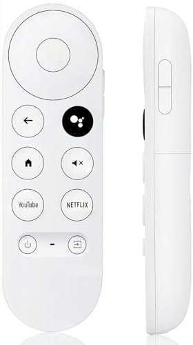 Télécommande vocale pour Google Chromecast TV 4K (Snow), télécommande de rechange pour Google Chromecast 4K Snow HD TV G9N9N GA01409-US GA01919-US GA01920-US GA01923-USGA01409-US